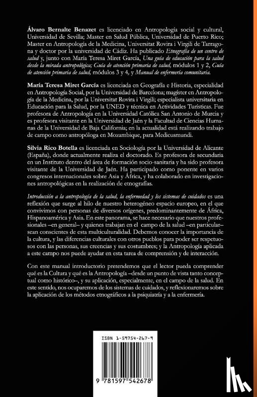 Bernalte Benazet, Alvaro - Introduccion a la Antropologia de La Salud, La Enfermedad y Los Sistemas de Cuidados