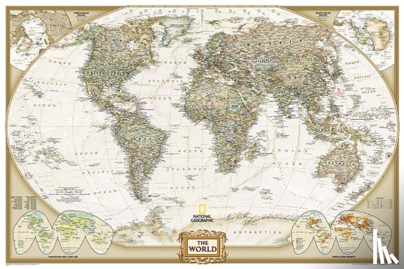 Maps, National Geographic - World Executive, Poster Size, Tubed