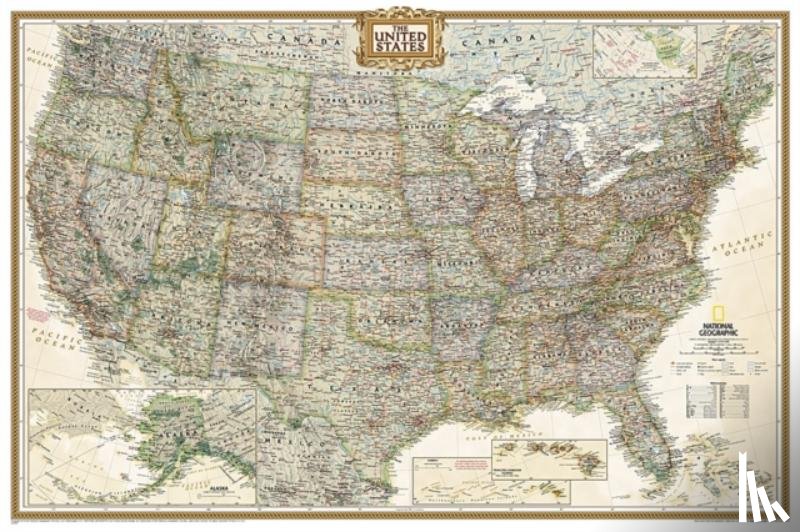 Maps, National Geographic - United States Executive, Poster Size, Tubed