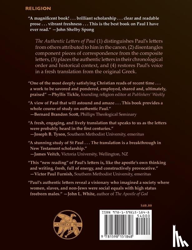McGaughy, Lane, Dewey, Arthur J., Hoover, Roy W., Schmidt, Daryl D. - The Authentic Letters of Paul
