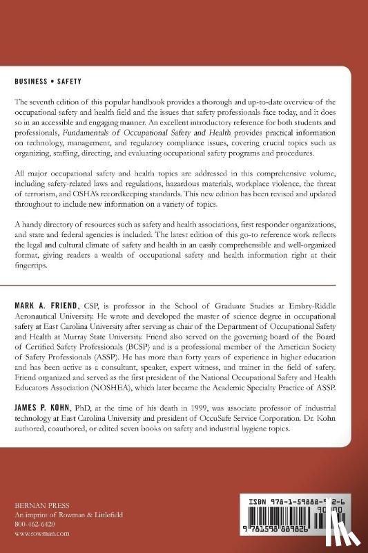 Friend, Mark A., Kohn, James P. - Fundamentals of Occupational Safety and Health
