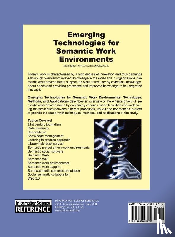  - Emerging Technologies for Semantic Work Environments
