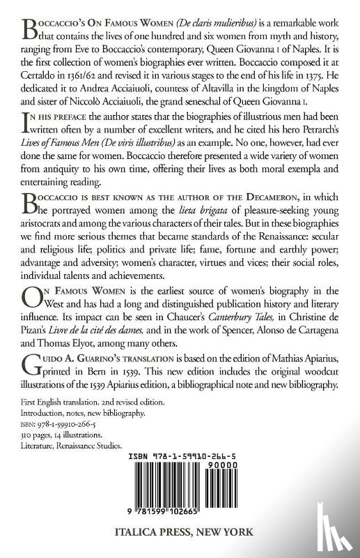 Boccaccio, Professor Giovanni - On Famous Women