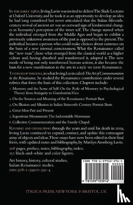 Lavin, Irving - The Art of Commemoration in the Renaissance