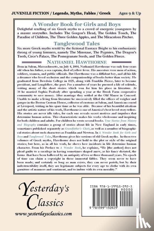Hawthorne, Nathaniel - A Wonder Book for Girls and Boys, Illustrated Edition (Yesterday's Classics)