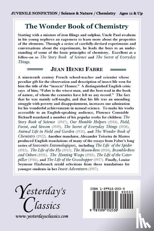 Fabre, Jean Henri - The Wonder Book of Chemistry (Yesterday's Classics)