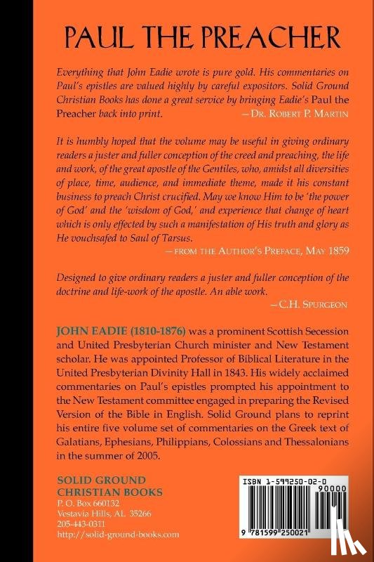 Eadie, John - Paul the Preacher