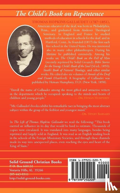 Gallaudet, Thomas H - The Child's Book on Repentance