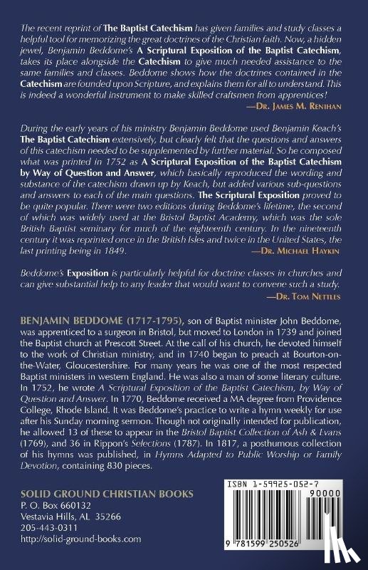 Beddome, Benjamin - A Scriptural Exposition of the Baptist Catechism