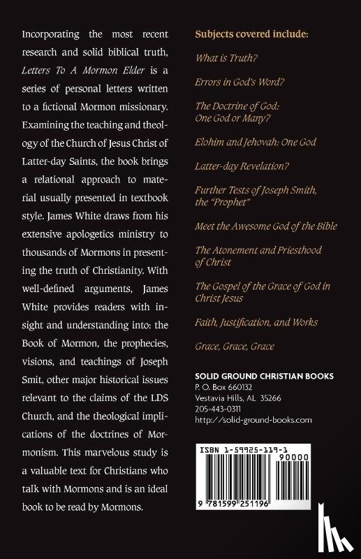 White, James R - Letters to a Mormon Elder