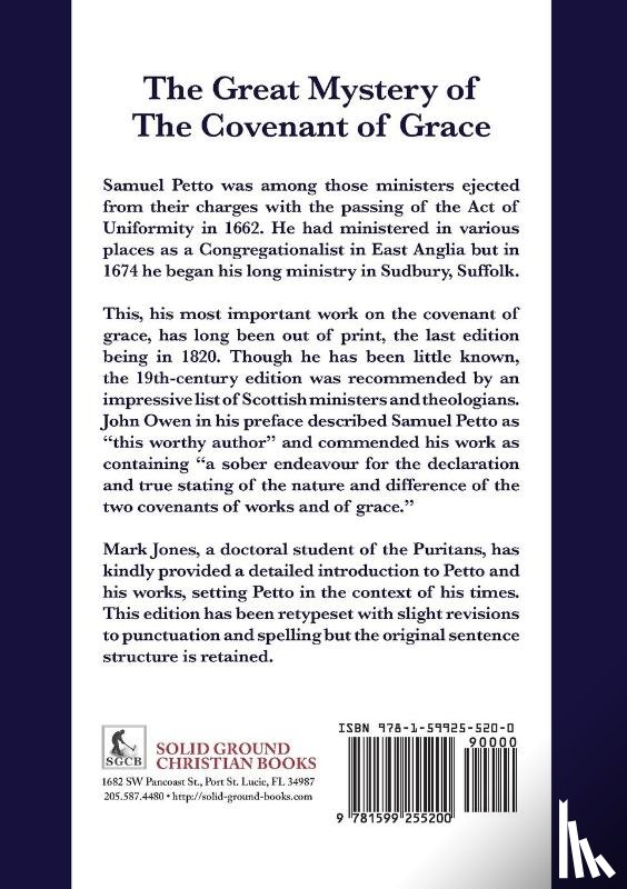 Petto, Samuel - The Great Mystery of the Covenant of Grace