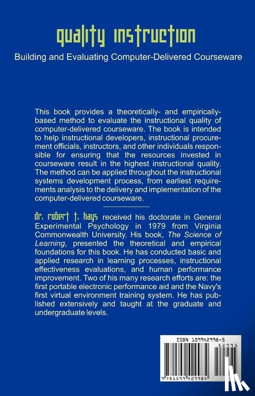 Hays, Robert T - Quality Instruction