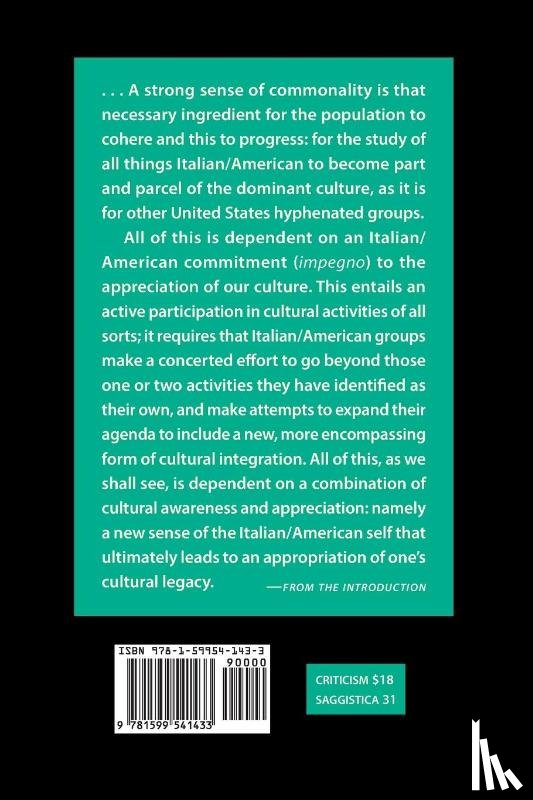  - Interrogations into Italian-American Studies