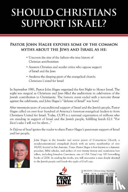 Hagee, John - In Defense of Israel