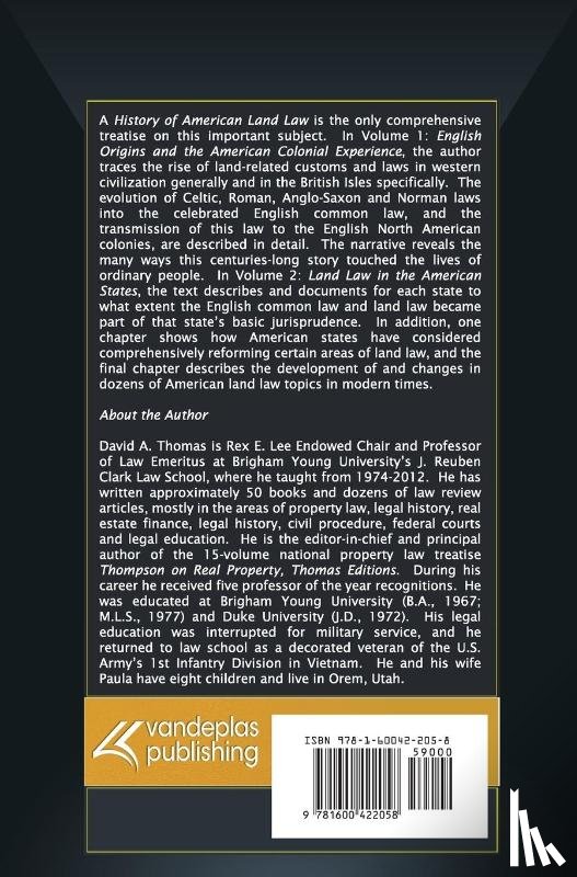 Thomas, David A. - History of American Land Law - Volume 1