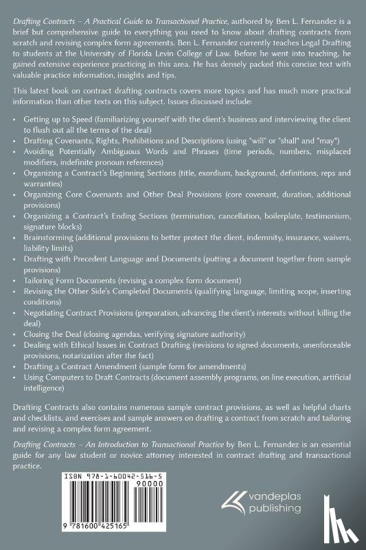 Fernandez, Ben L - Drafting Contracts - A Practical Guide to Transactional Practice