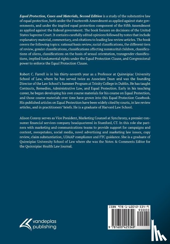 Farrell, Robert C, Conroy, Alison - Equal Protection, Cases and Materials - Second Edition