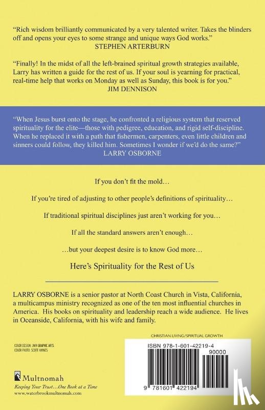 Osborne, Larry - Spirituality for the Rest of Us (With Discussion Guide)