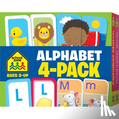 Zone, School - School Zone Alphabet 4-Pack Flash Cards