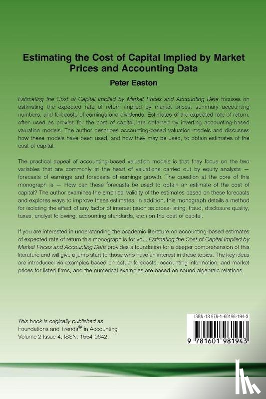 Easton, Peter - Estimating the Cost of Capital Implied by Market Prices and Accounting Data