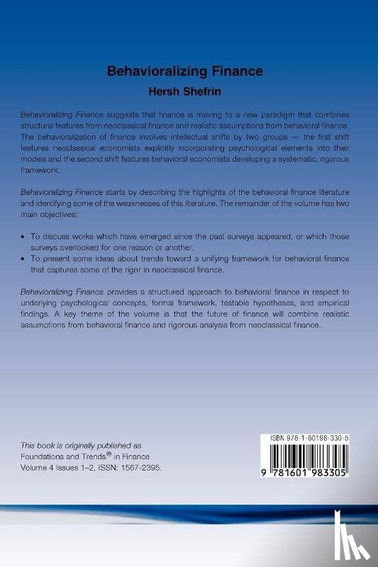 Shefrin, Hersh - Behavioralizing Finance