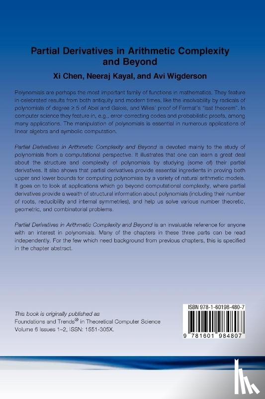 Chen, Xi, Kayal, Neeraj - Partial Derivatives in Arithmetic Complexity and Beyond