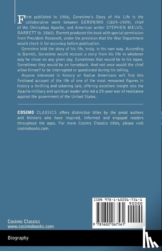 Chief of the Chiricahua Apache, Geroni - Geronimo's Story of His Life