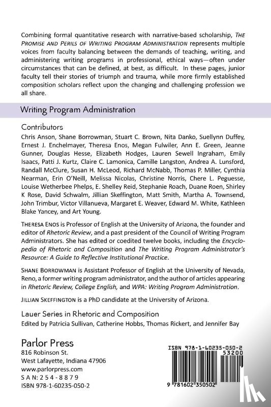  - The Promise and Perils of Writing Program Administration