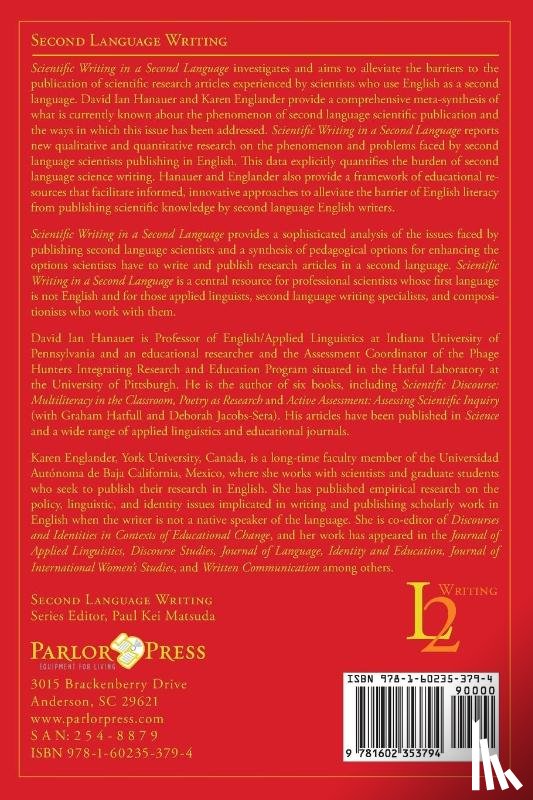 Hanauer, Dr David Ian (Indiana University of Pennsylvania), Englander, Karen - Scientific Writing in a Second Language