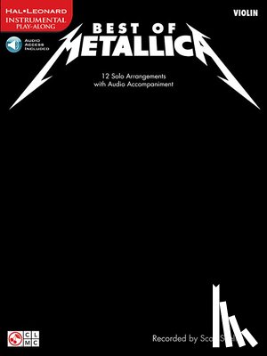 Metallica - Best of Metallica for Violin: 12 Solo Arrangements Book/Online Audio