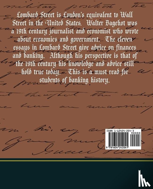 Walter Bagehot, Bagehot, Walter Bagehot - Lombard Street