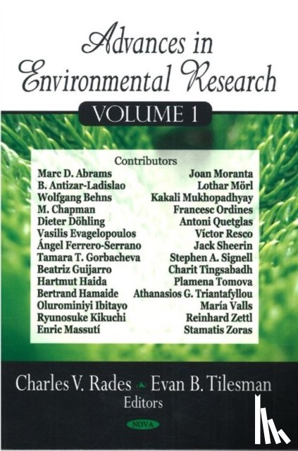 Rades, Charles V, Tilesman, Evan B - Advances in Environmental Research
