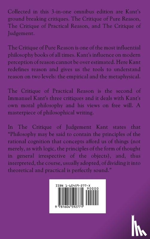 Kant, Immanuel (University of California - Kant's Critiques