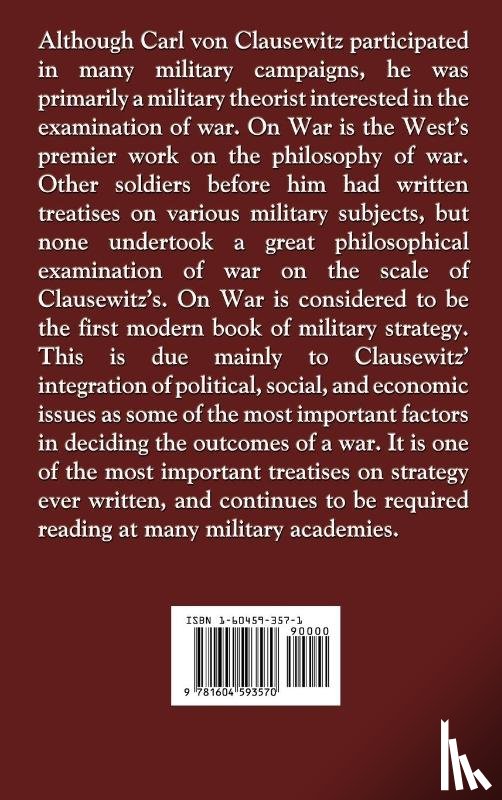 Von Clausewitz, General Carl, Maude, Colonel F N - On War