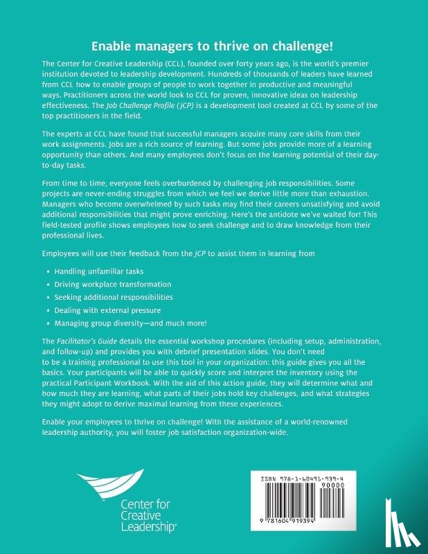 McCauley, Cynthia D, Ohlott, Patricia J, Ruderman, Marian N - Job Challenge Profile