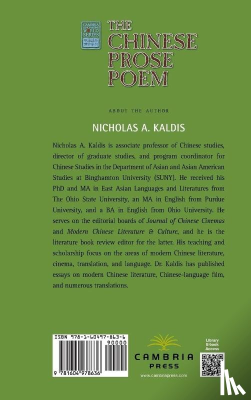 Kaldis, Nicholas - The Chinese Prose Poem