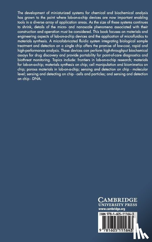 - Materials and Strategies for Lab-on-a-Chip — Biological Analysis, Cell-Material Interfaces and Fluidic Assembly of Nanostructures: Volume 1191