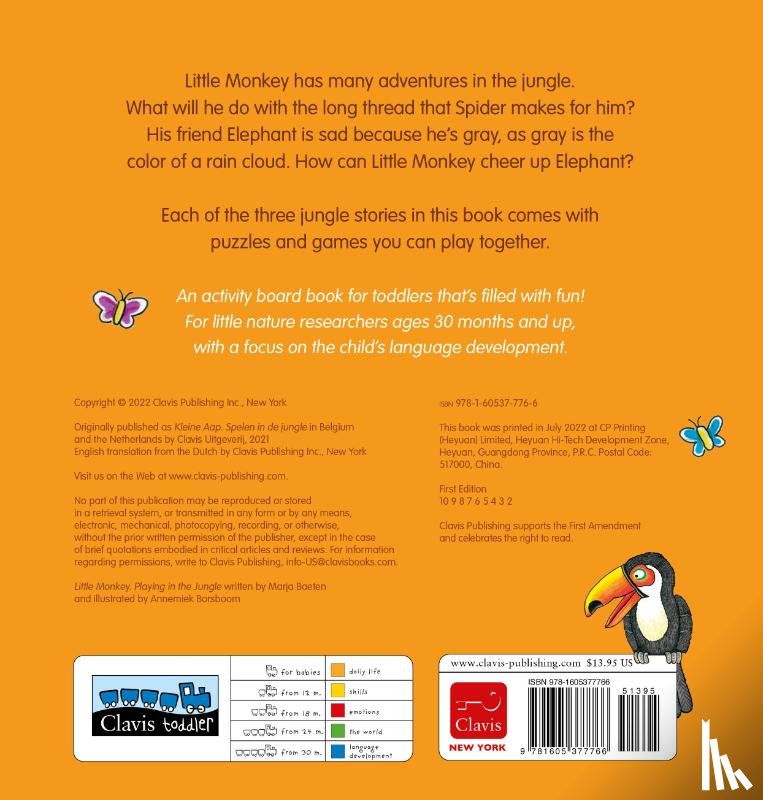 Baeten, Marja - Little Monkey. Playing in the jungle