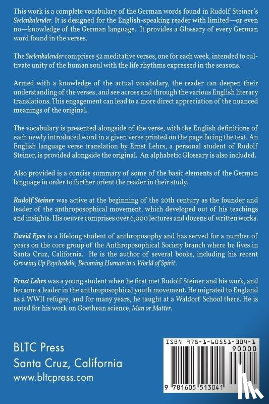 Steiner, Rudolf - The Vocabulary of the Seelenkalender