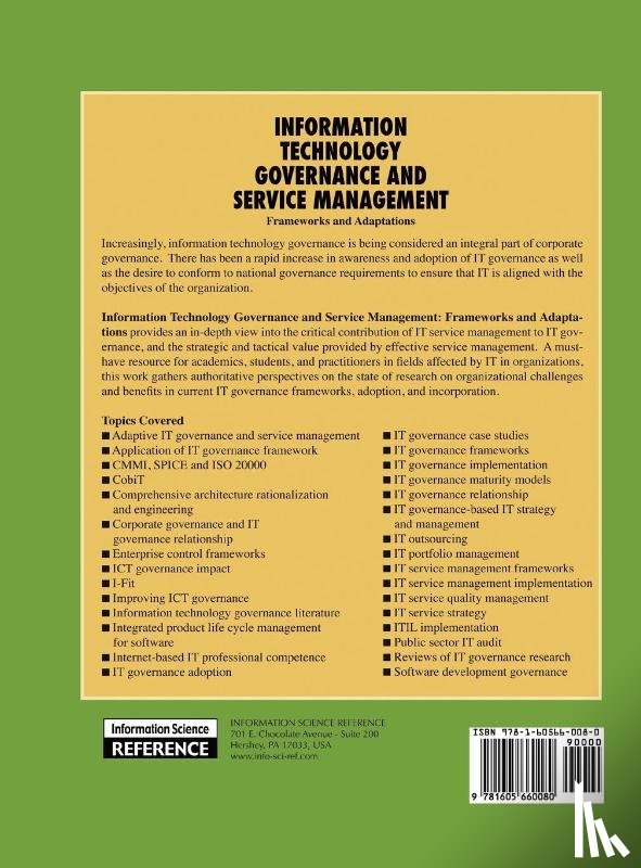  - Information Technology Governance and Service Management