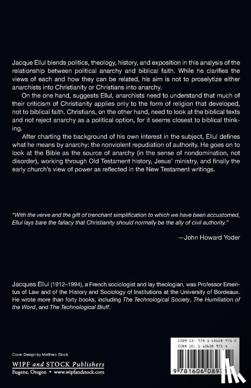 Ellul, Jacques - Anarchy and Christianity