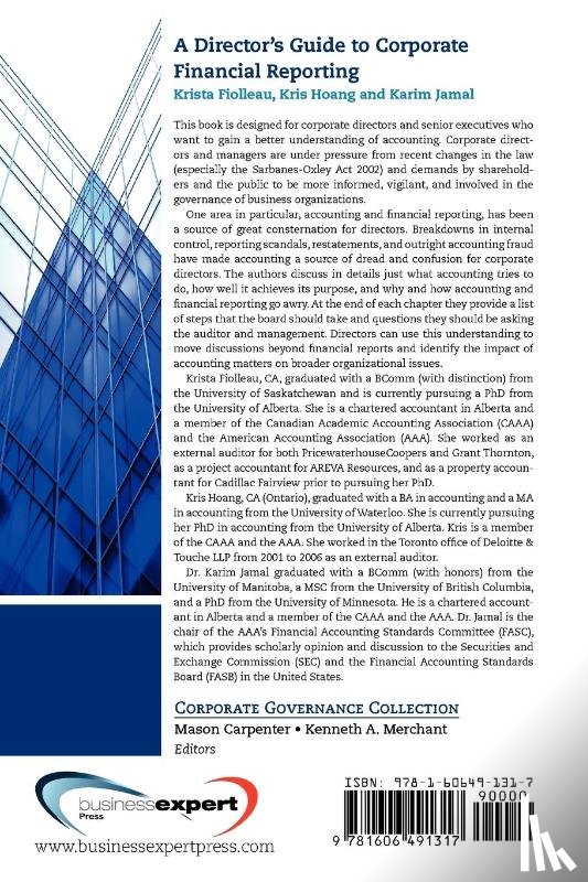 Fiolleau, Krista, Hoang, Kris, Jamal, Karim - Director's Guide To Corporate Financial Reporting