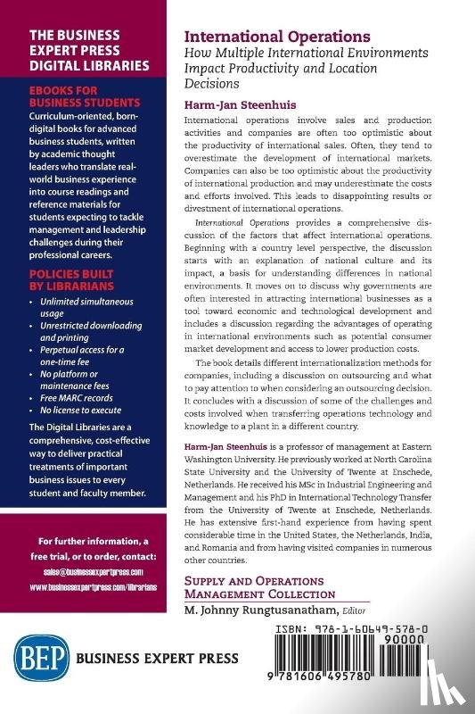 Steenhuis, Harm-Jan - International Operations