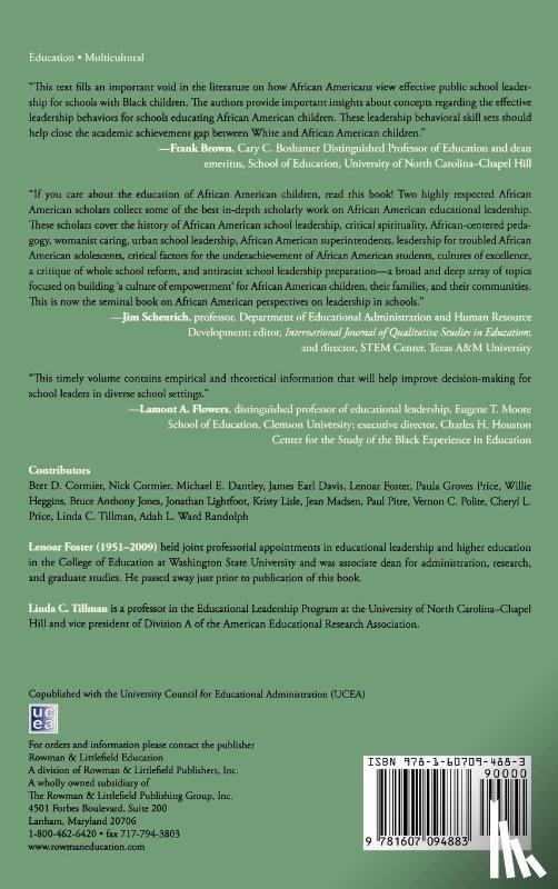  - African American Perspectives on Leadership in Schools