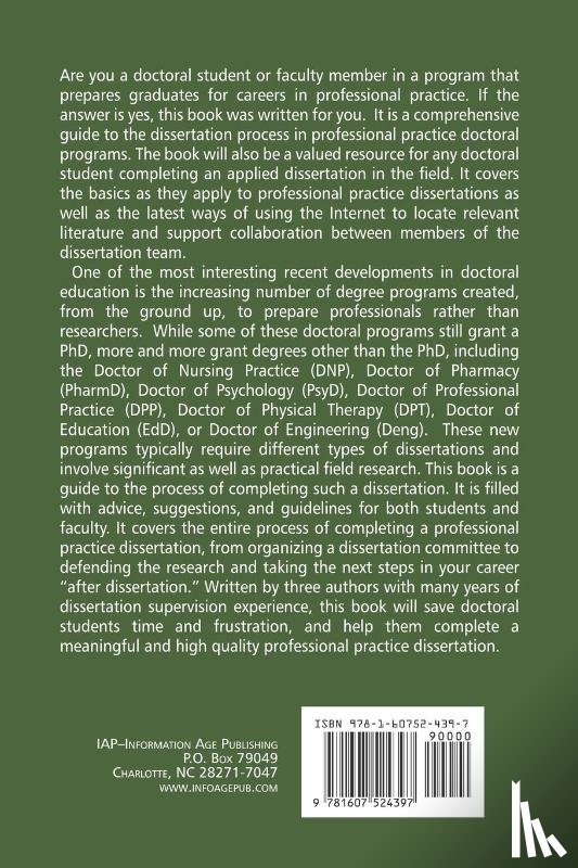  - Completing a Professional Practice Dissertation