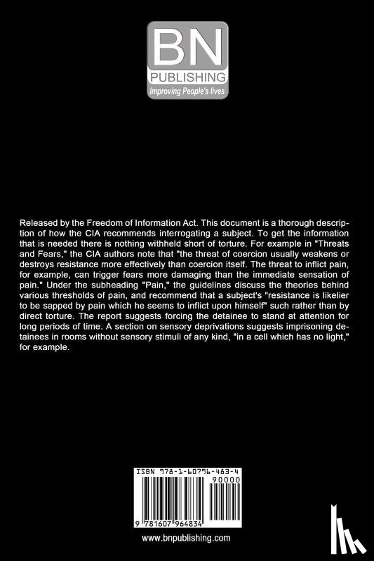 The Central Intelligence Agency - The CIA Document of Human Manipulation