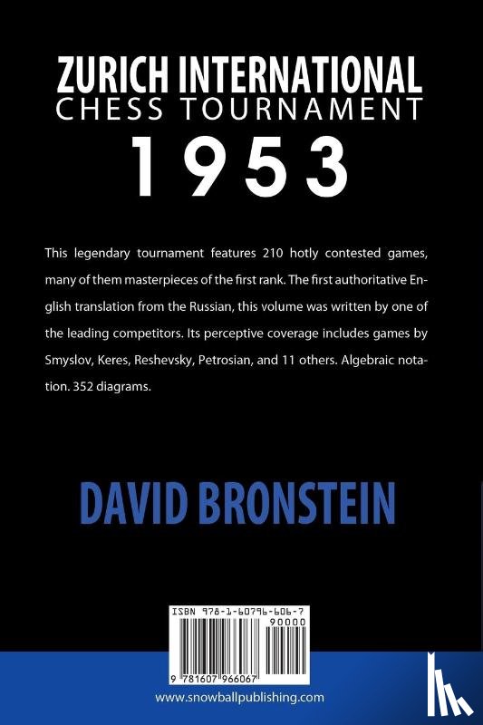 Bronstein, David - Zurich International Chess Tournament, 1953