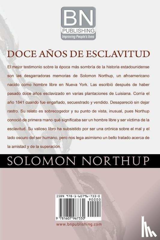 Northup, Solomon - Doce Anos de Esclavitud / Twelve Years a Slave (Spanish Edition)