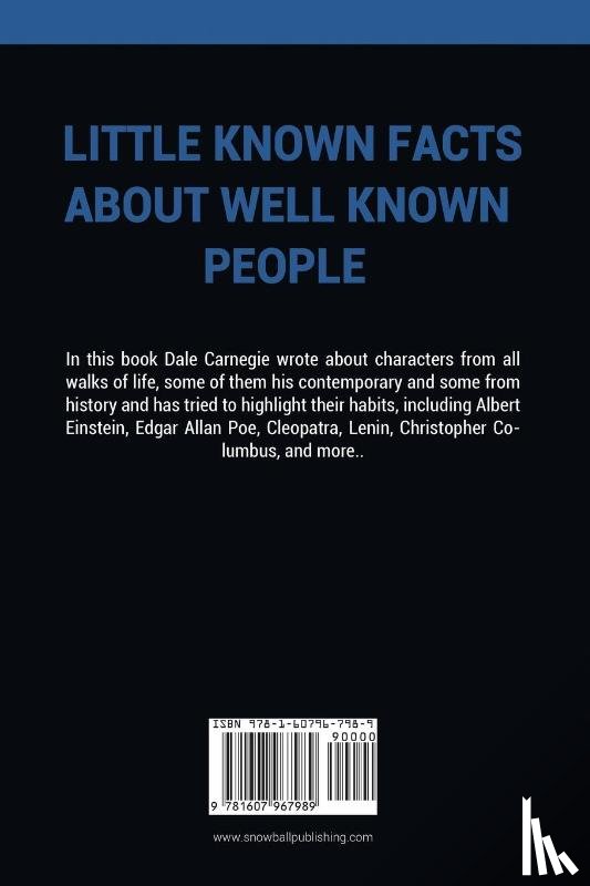 Carnegie, Dale - Little Known Facts About Well Known People