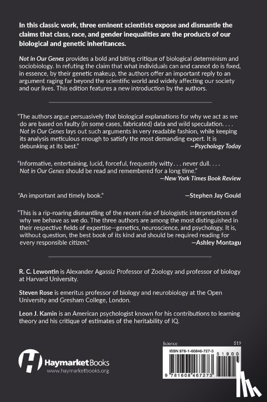 Lewontin, Richard, Rose, Steven, Kamin, Leon J. - Not In Our Genes